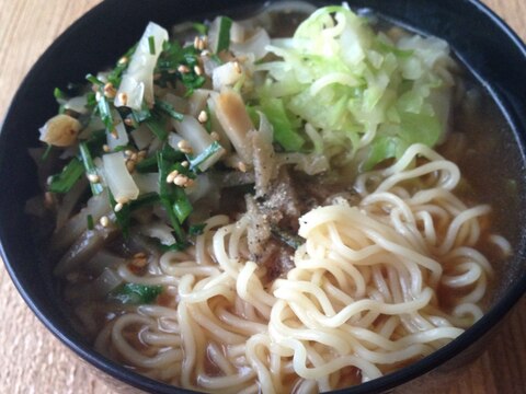 ザーサイとキャベツのピリ辛醤油ラーメン♪